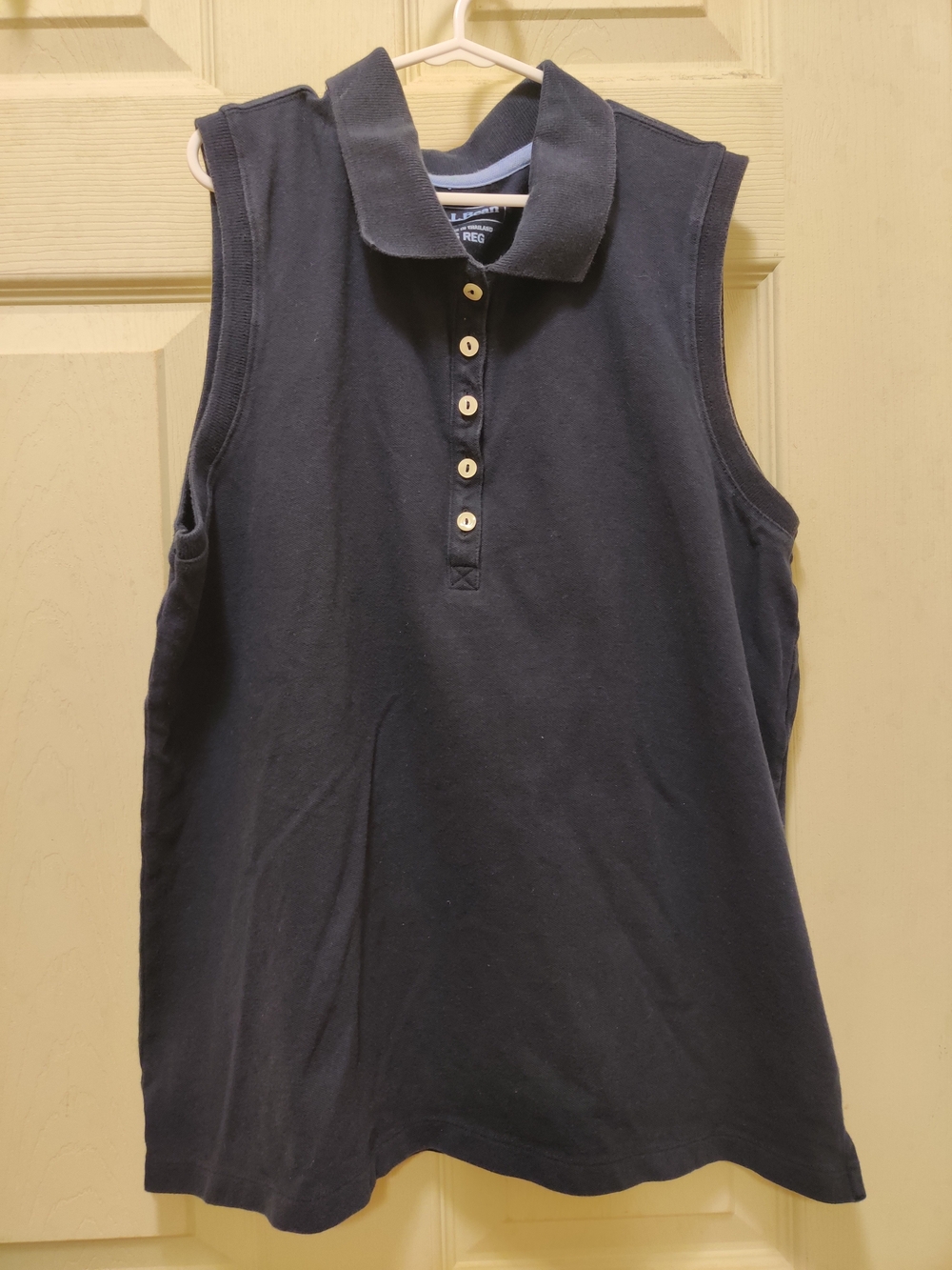 L. L. Bean Navy Button Up Tank